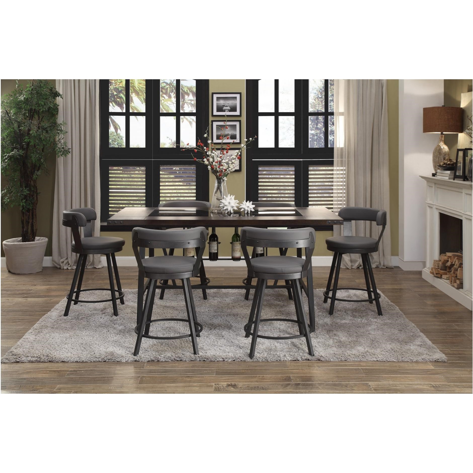 Homelegance Furniture Appert 5566 24GY Industrial Counter Height